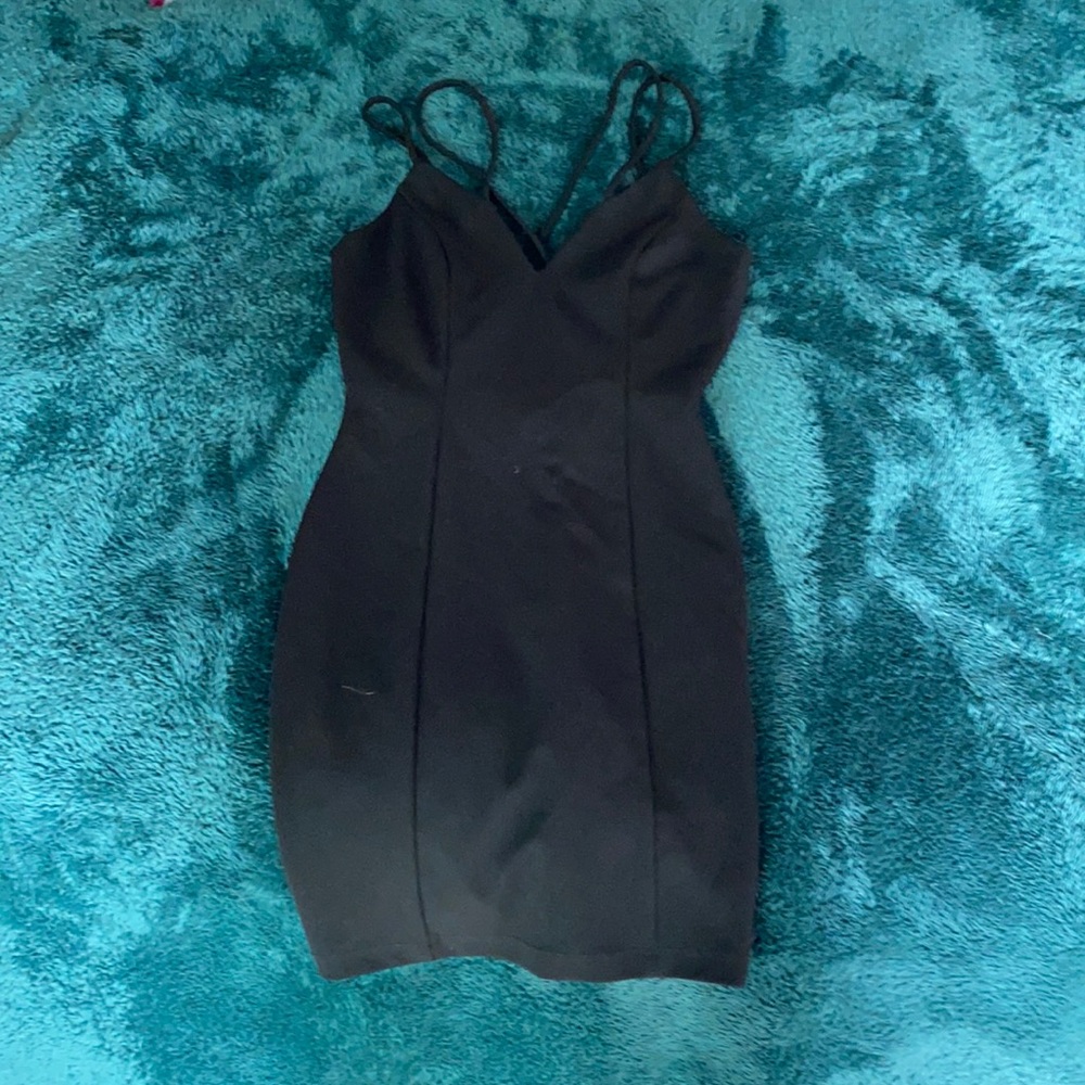 Small Black Form Fitting Dress
